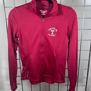 Champion Temple University Women's Red Full-Zip Jacket size XS